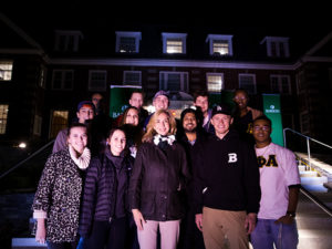President Healey with Students