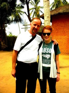 Andrea with Dennis Hanno in Ghana