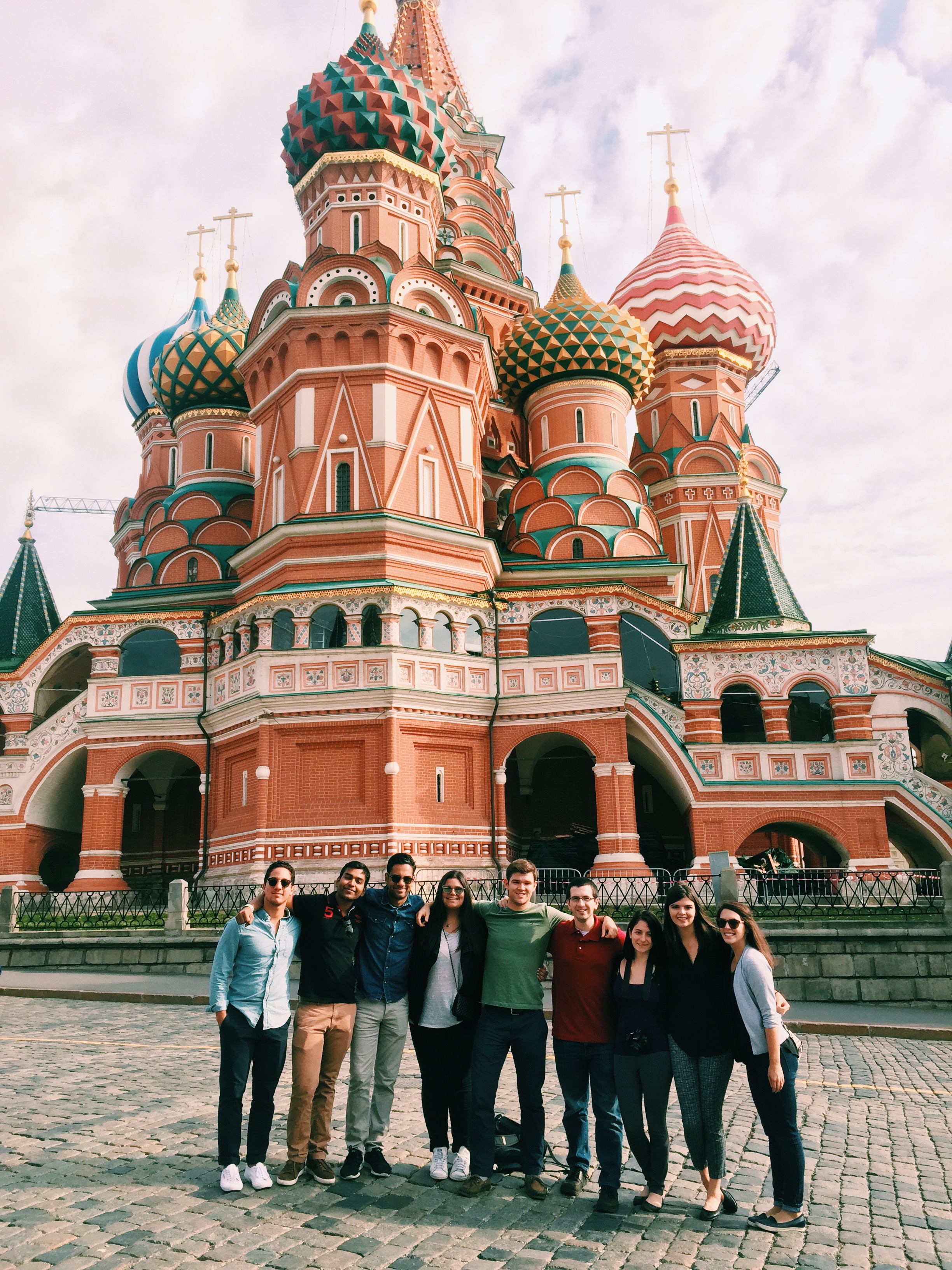 Part of the cohort in Red Square in Moscow