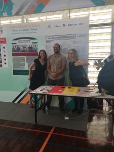 Bryanne Leeming, Amon Millner, and Mikhaela Dietch at Constructionism 2016 in Bangkok, Thailand.