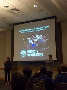 Students deliver their Financing Sustainability pitches for Prof. Richard Bliss' class at the BEEC