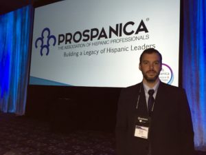 Bernardo Heiremans, MBA'17, at the Prospanica Conference in Houston, TX.