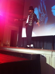 Asa busting out the dance moves as MJ 
