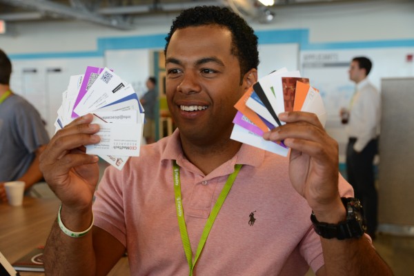 The power of MassChallenge's network is felt almost instantly.  I found Ben wading through a knee-deep stack of business cards simply trying to follow up with all of the people he had met!