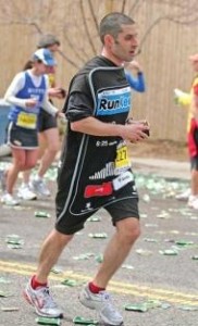 Jason Jacobs (CEO) running the Boston Marathon in his RunKeeper suit